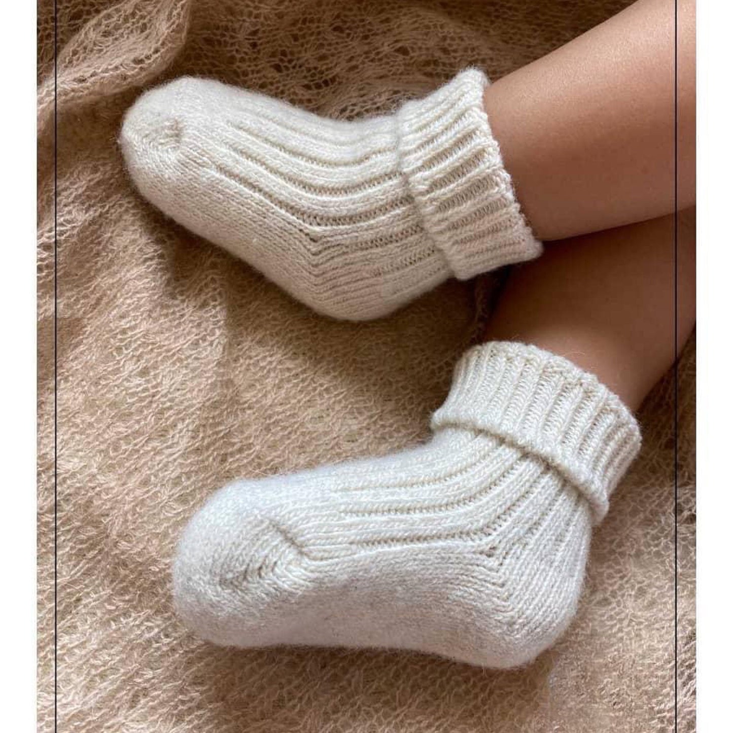 KIDS Organic Wool Socks / Soft Cozy Small Kids Winter Essentials / Breathable, Sustainable Un-dyed Pure Sheep Wool / Made in Mongolia