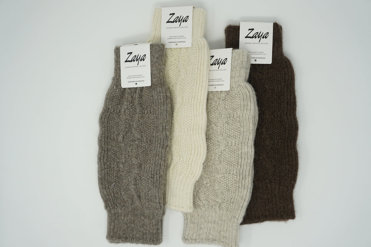Organic Pure Sheep Wool Knee-Warmer - Premium, Dye-free, Sustainable fiber, Unisex, Cozy Cold-Weather Accessories, Made in Mongolia