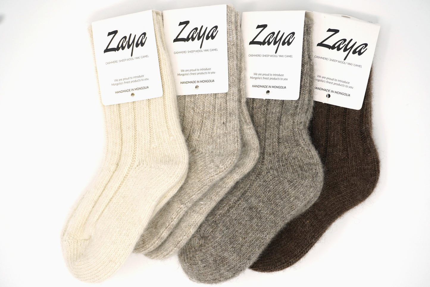 KIDS Organic Wool Socks / Soft Cozy Small Kids Winter Essentials / Breathable, Sustainable Un-dyed Pure Sheep Wool / Made in Mongolia