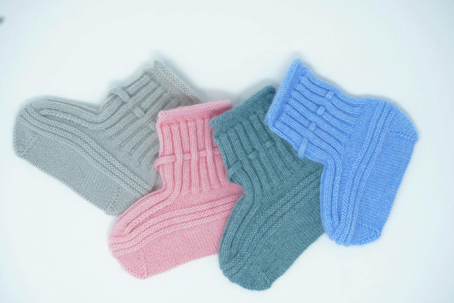 Cashmere Baby Booties: Ultra Soft, Warm, Made in Mongolia 3-9 months