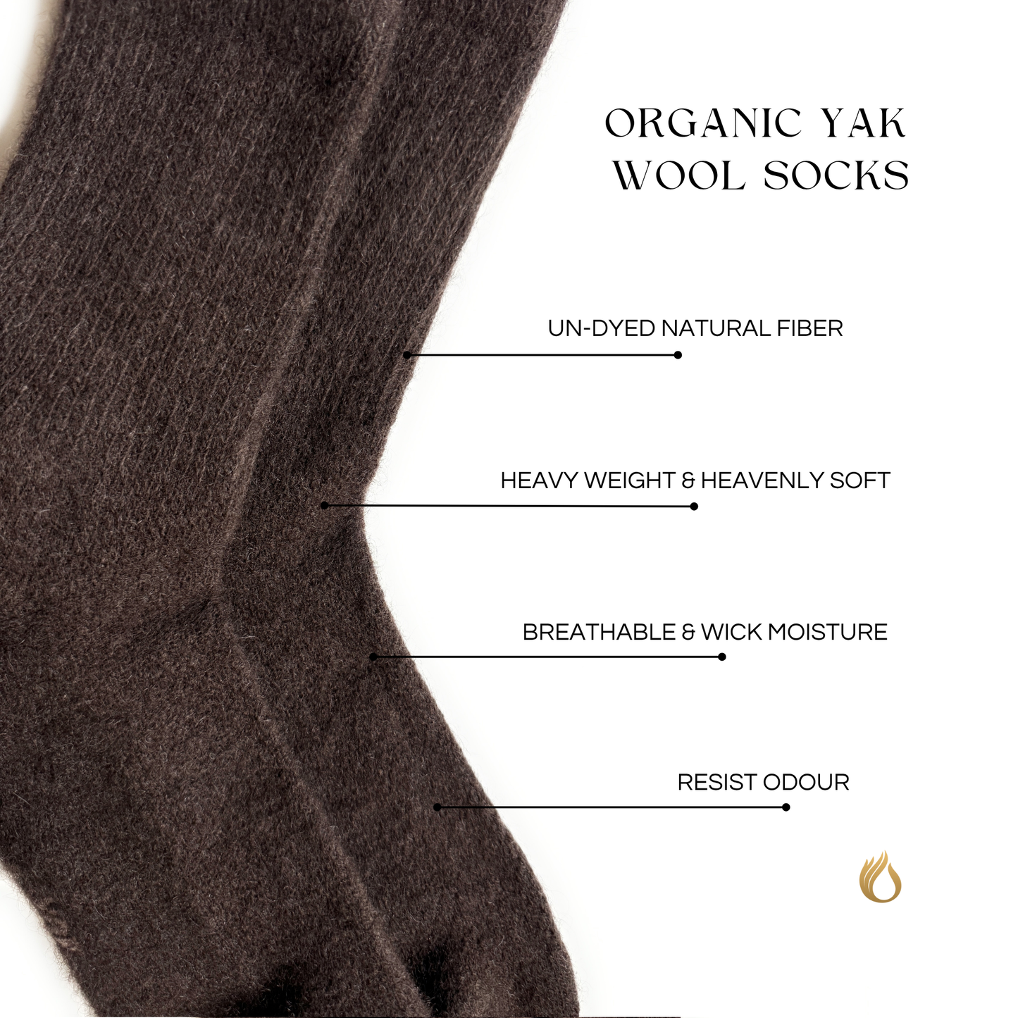 Organic Yak Down Soft Socks – Ready-Gift Boxed Cushioned Wool Socks for Outdoor Adventure & Indoor Comfort