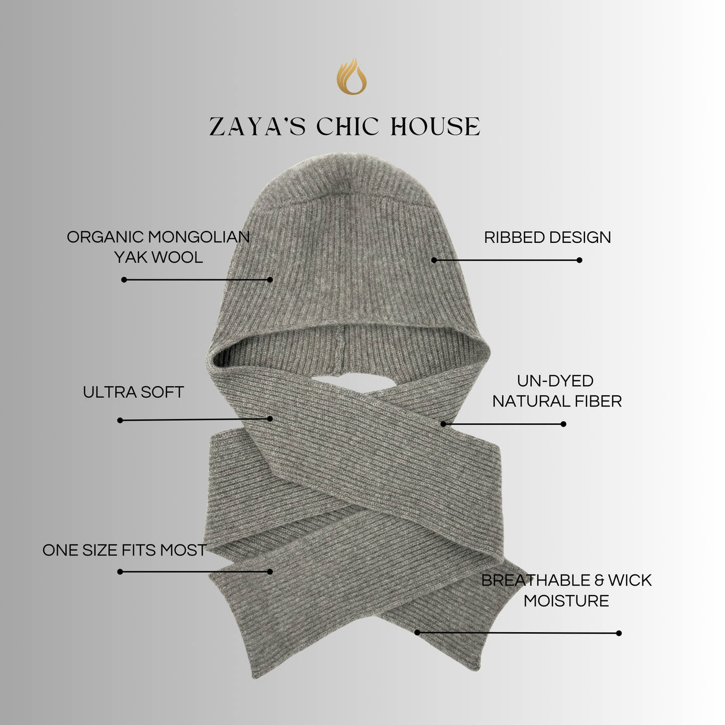 Women’s Yak Wool Hat & Scarf – 100% Organic Mongolian Yak Wool | Soft, Warm, Lightweight Luxury Winter Fashion