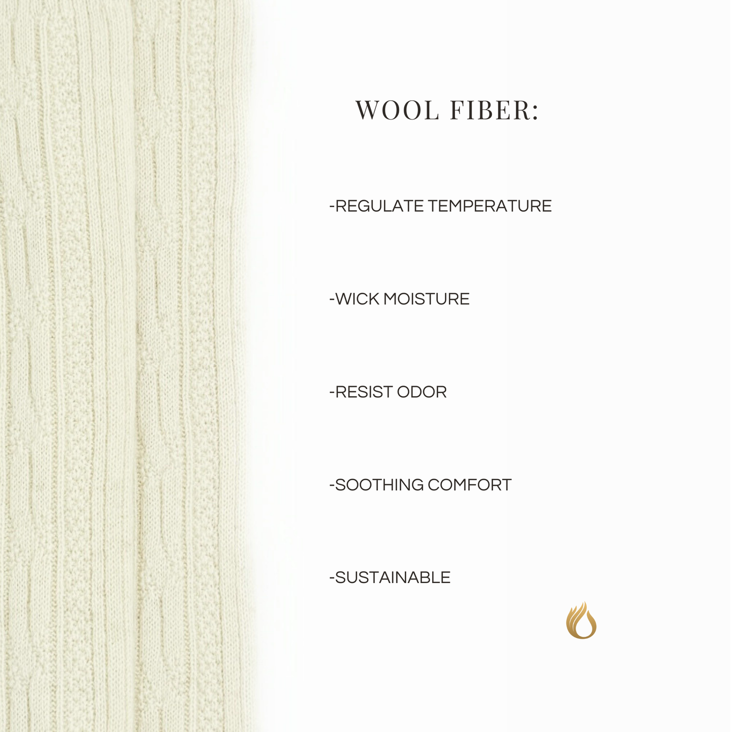 Organic Wool Leg Warmers Calf Sleeves – Dye-Free Mongolian Sheep Wool Ankle Wrap