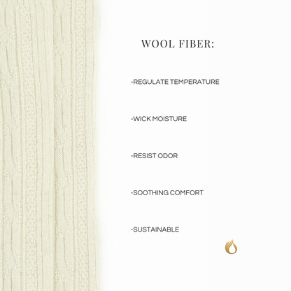 Organic Wool Leg Warmers Calf Sleeves – Dye-Free Mongolian Sheep Wool Ankle Wrap