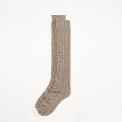 Knee-High Luxury Pure Cashmere Socks - Made from Un-dyed Organic Mongolian Cashmere | Heavenly soft | Cozy Winter Fashion | Ideal Gift