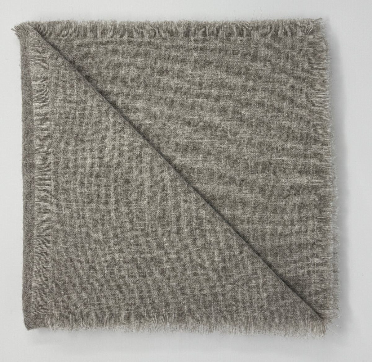 100% Yak Wool Shawl Wrap – Natural Mongolian Wool Scarf, Organic, Earth Toned Travel Wrap 50"×50"