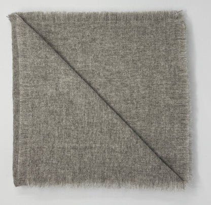 100% Yak Wool Shawl Wrap – Natural Mongolian Wool Scarf, Organic, Earth Toned Travel Wrap 50"×50"