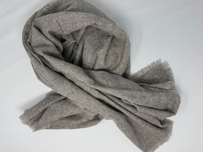 100% Yak Wool Shawl Wrap – Natural Mongolian Wool Scarf, Organic, Earth Toned Travel Wrap 50"×50"