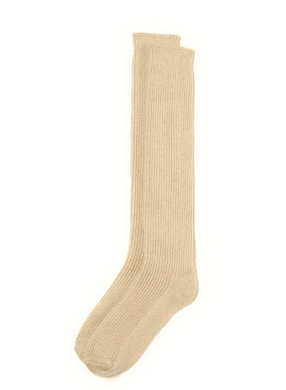 Knee-High Luxury Pure Cashmere Socks - Made from Un-dyed Organic Mongolian Cashmere | Heavenly soft | Cozy Winter Fashion | Ideal Gift