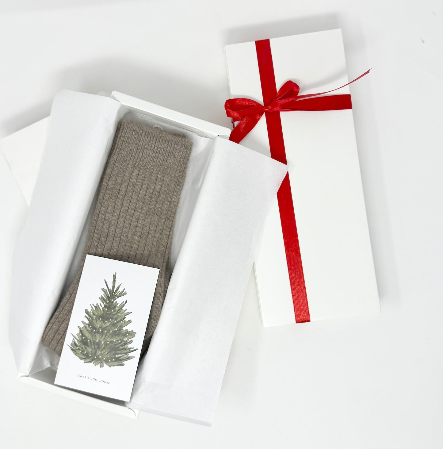 Organic Cashmere Socks from Mongolia – Soft Warm Ribbed Socks – Gift Ready-Boxed