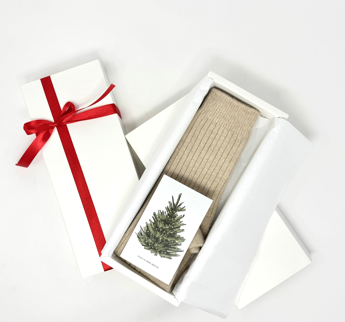 Organic Cashmere Socks from Mongolia – Soft Warm Ribbed Socks – Gift Ready-Boxed