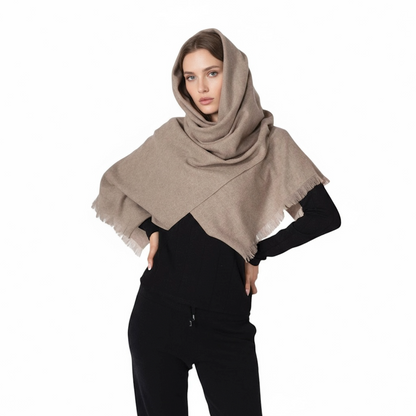 100% Cashmere Shawl Wrap – Ultra Soft Luxury Winter Scarf | Large Size Travel Essential 24"x80"