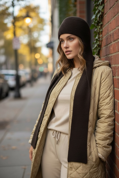 Women’s Yak Wool Hat & Scarf – 100% Organic Mongolian Yak Wool | Soft, Warm, Lightweight Luxury Winter Fashion