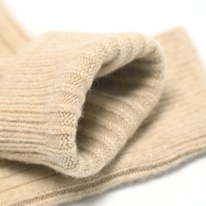 Organic Cashmere Socks from Mongolia – Soft Warm Ribbed Socks – Gift Ready-Boxed