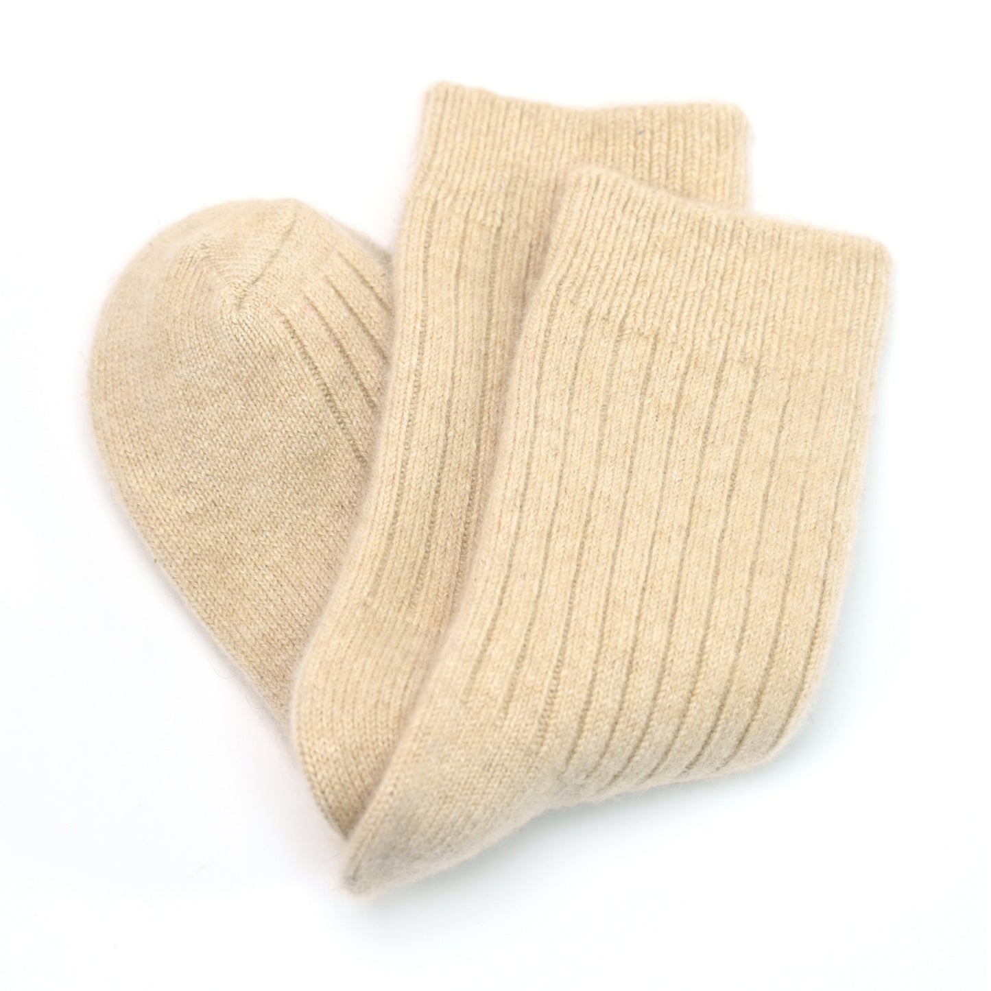 Organic Cashmere Socks from Mongolia – Soft Warm Ribbed Socks – Gift Ready-Boxed