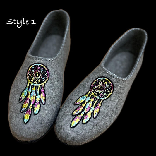 Felt Shoes for Women, 100% Handmade Felt-Handmade Shoes, Comfortable, Soft, All Year Round Shoes, Sustainable, Eco Friendly, Made in Mongolia