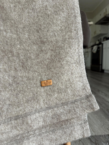 Oversized 100% Yak Down Throw Blanket: Mongolian Luxury, Undyed, Natural Fiber