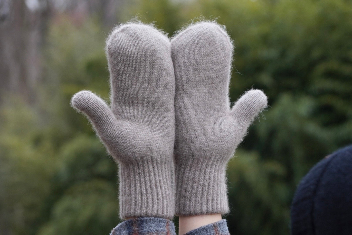 100% Pure Cashmere Mitten / Two Layer Organic Premium Cashmere / Heavenly Soft / Luxury Gift / Winter Essentials