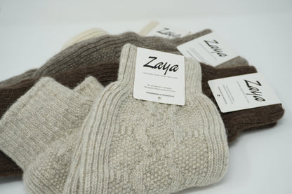 Organic Pure Sheep Wool Knee-Warmer - Premium, Dye-free, Sustainable fiber,  Unisex, Cozy Cold-Weather Accessories, Made in Mongolia