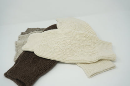 Organic Pure Sheep Wool Knee-Warmer - Premium, Dye-free, Sustainable fiber,  Unisex, Cozy Cold-Weather Accessories, Made in Mongolia