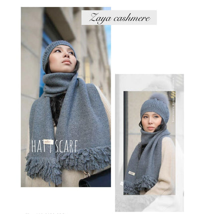 100% cashmere Beanie / Scarf / Soft, cozy warm / Luxurious / Sustainable hand combed Mongolian cashmere / SFA certified