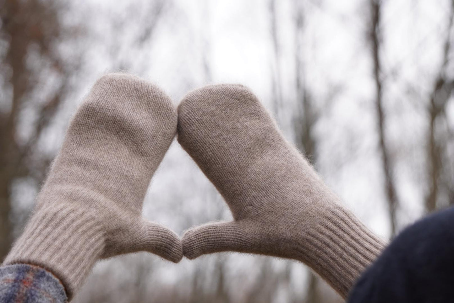 100% Pure Cashmere Mitten / Two Layer Organic Premium Cashmere / Heavenly Soft / Luxury Gift / Winter Essentials