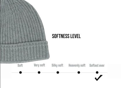 100% Cashmere Beanie / Warm Soft Chunky Winter Hat / Luxurious Gift / Hand-Combed SFA certified Cashmere / Made in Mongolia