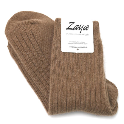Organic Bactrian Camel Wool Socks: Mongolian Cozy Bed Socks