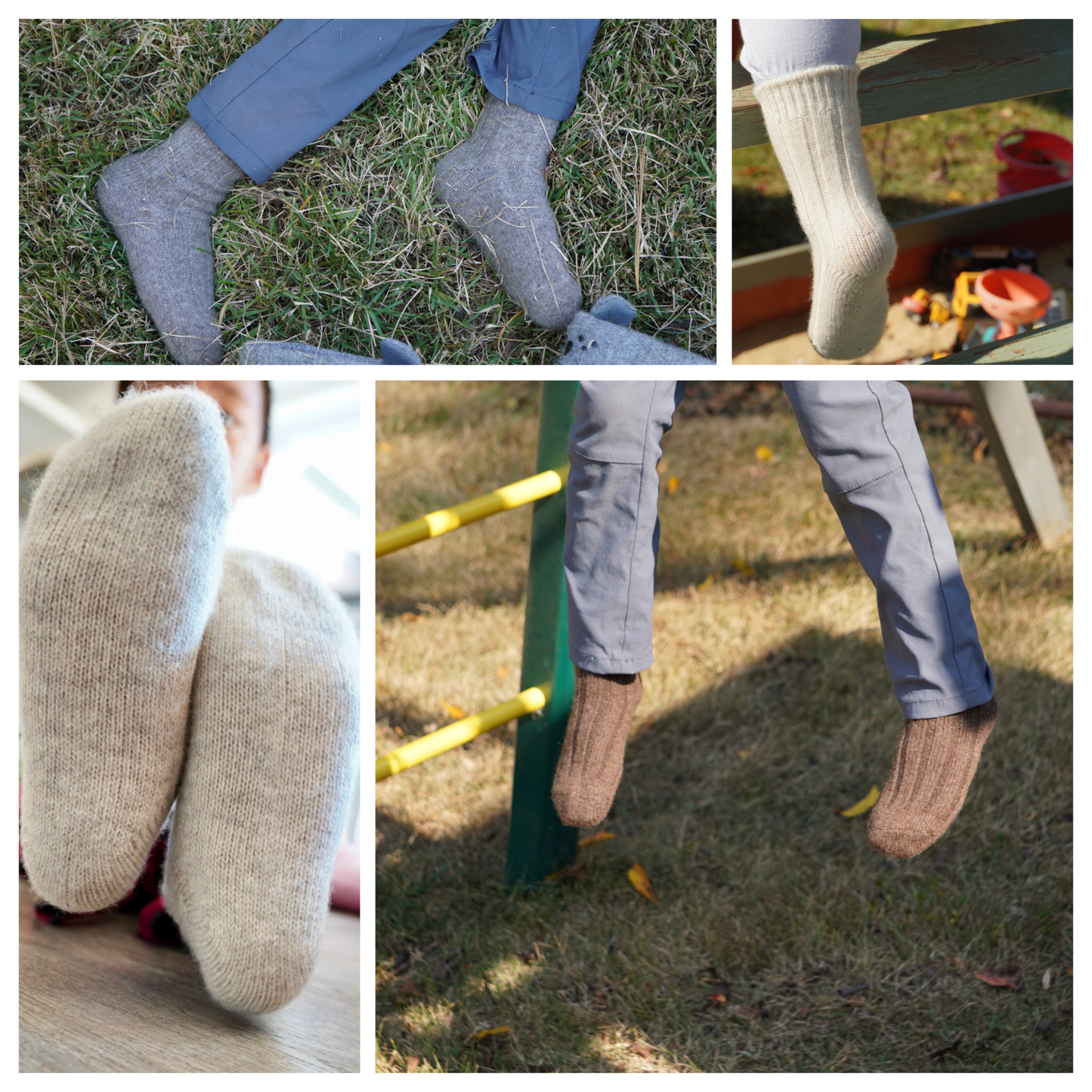 KIDS Organic Wool Socks - Soft Cozy Small Kids Winter Essentials (0-8 years old)